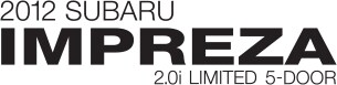 2012 Subaru Impreza 2.0i Limited 5dr (CVT)