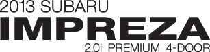 2013 Subaru Impreza 2.0i Premium 4dr (M5)